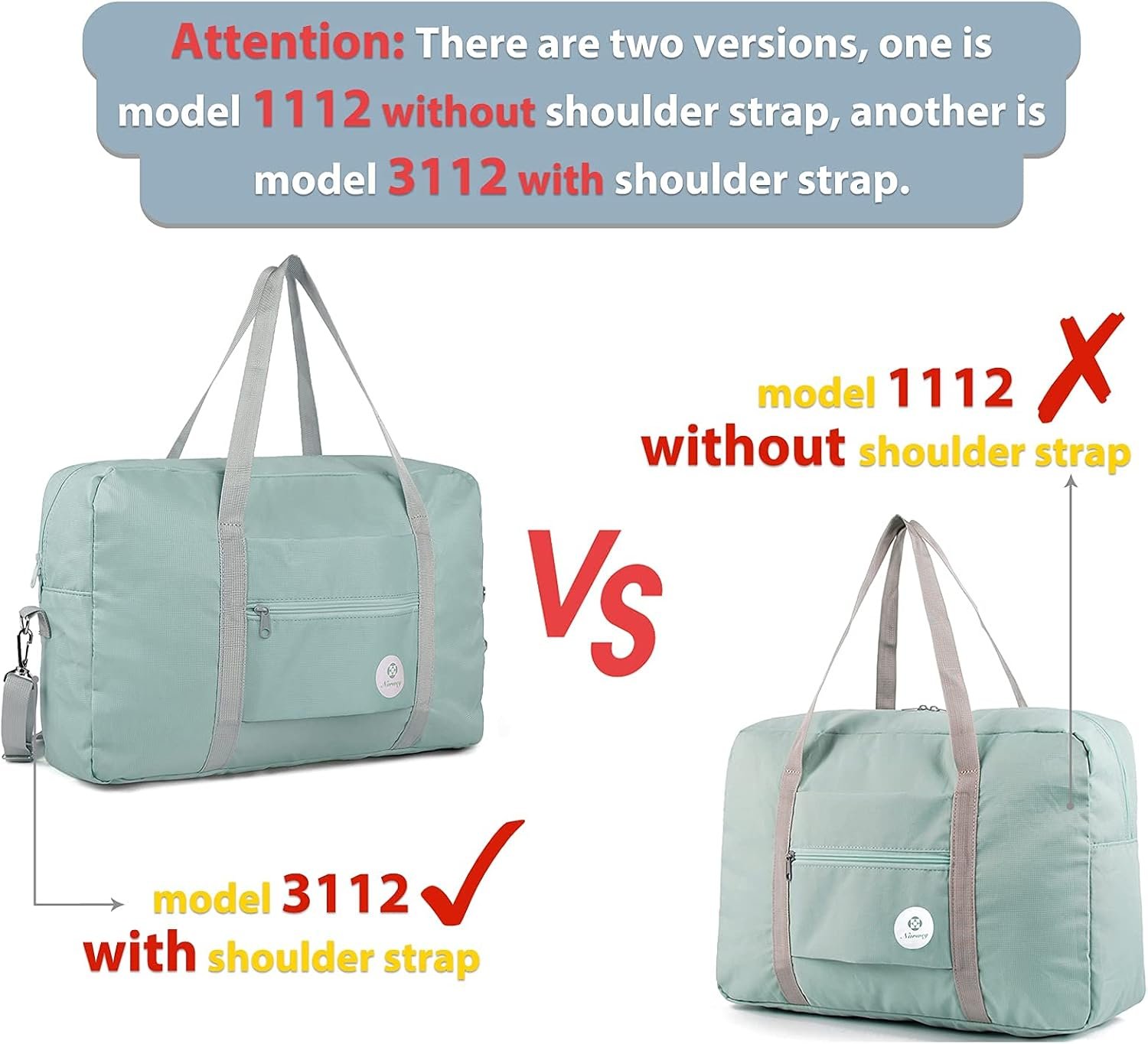 For Spirit Airlines Personal Item Bag 18x14x8 Foldable Travel Duffel Bag Tote Carry on Luggage Duffle Overnight for Women and Men - Image 4