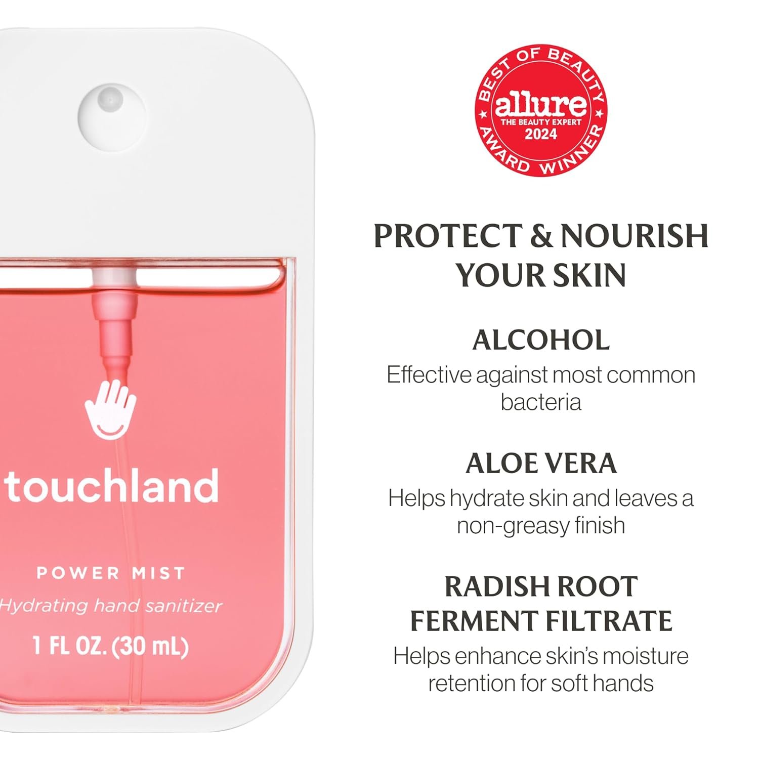 Touchland Power Mist Hydrating Hand Sanitizer Spray, JUICY Trio Set (Watermelon, Peach, Berry), 1 FL. OZ. Travel Size (Set of 3) - Image 5