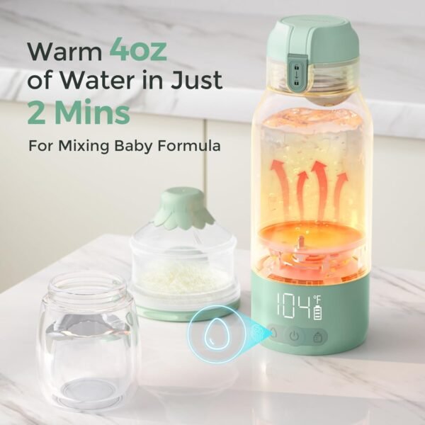 Momcozy Portable Milk Warmer for Travel – Dual Heating Modes for Breast Milk & Water, Portable Bottle Warmer with Fast Heating & Long Battery Life, 17 Ounces Large Capacity to Meet Your All-Day Needs - Image 2