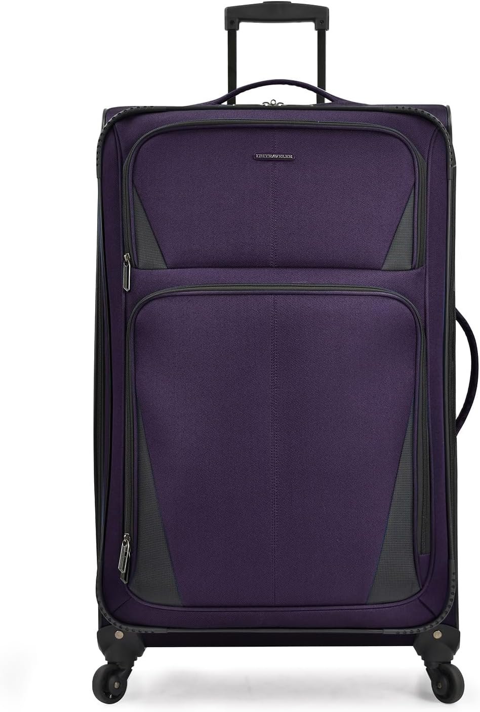 U.S. Traveler Aviron Bay Expandable Softside Spinner Wheels, Purple, 2 Piece Luggage - Image 2