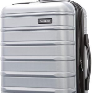 Samsonite Omni 2 Carry-On Hardside Luggage with 360° Spinner Wheels - Scratch Resistant Hardshell - TSA, Airline-Approved - Expandable Polycarbonate Shell for Lightweight Travel - Artic Silver