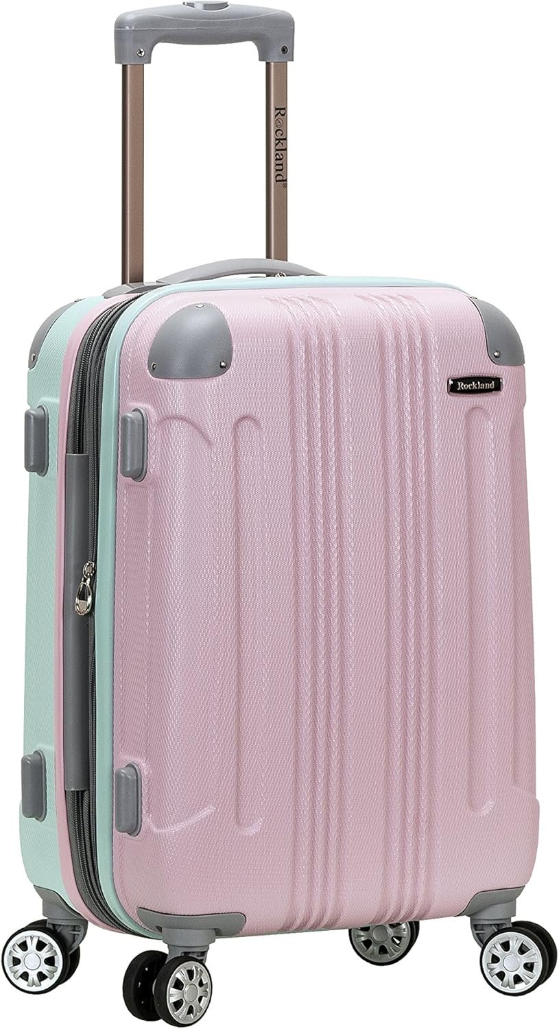 Rockland London Hardside Expandable Luggage with Spinner Wheels, Multicolor, Carry-On 20-Inch