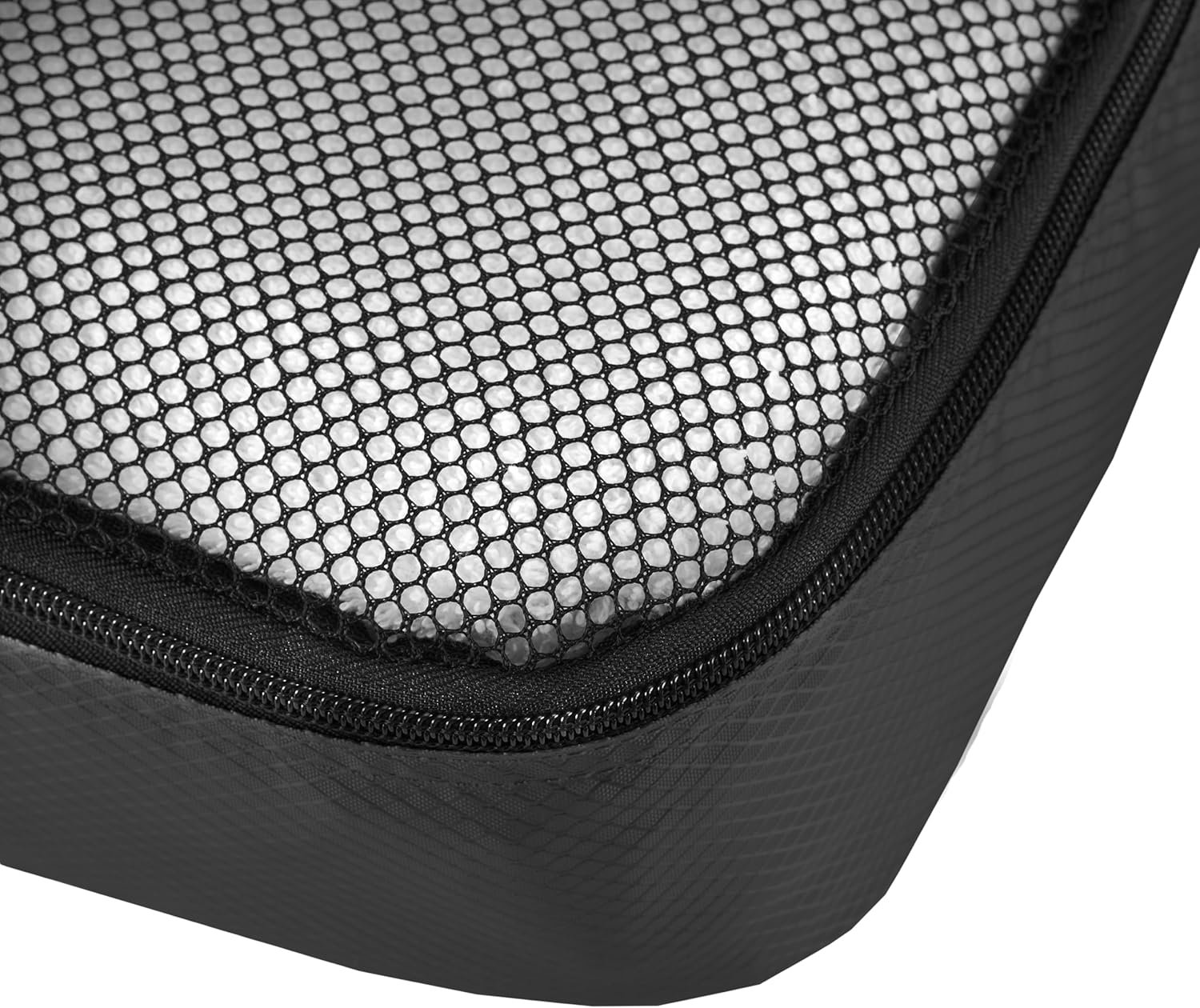 Amazon Basics Large Packing Cubes for Travel, Packing Organizers, 4-Piece-Set With Double Zipper Pulls and Mesh Top Panel, 100% Durable Polyester, Black, 17.5"L x 12.8"W x 3.3"H - Image 6