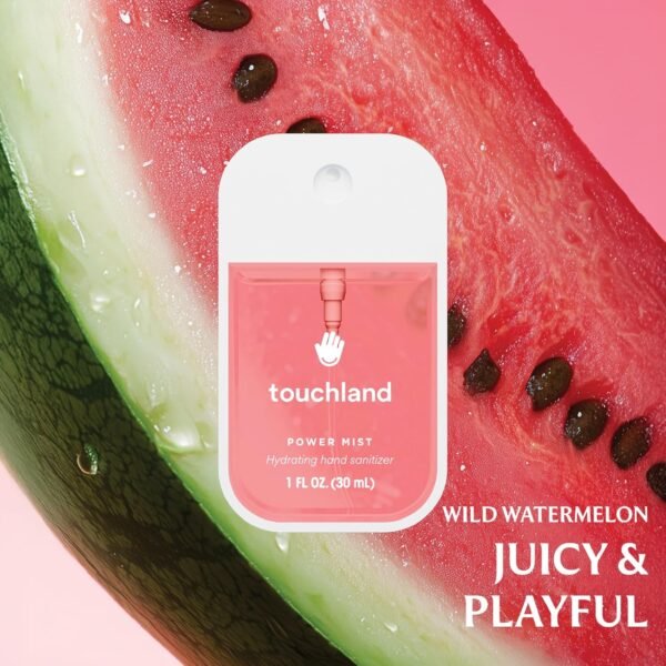 Touchland Power Mist Hydrating Hand Sanitizer Spray, JUICY Trio Set (Watermelon, Peach, Berry), 1 FL. OZ. Travel Size (Set of 3) - Image 2