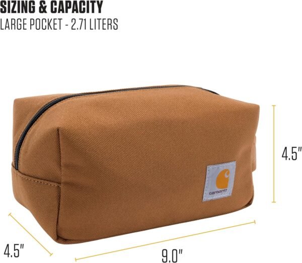 Carhartt Durable Organizer, Pack Travel Essentials W/The Pfas Free Toiletry Bag W/Water Resistance - Image 4