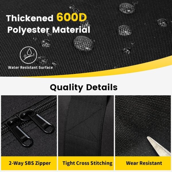 Vorspack Extra Large Duffle Bag for Travel - 100L Duffel Bag for Men Gear Bag for Storage Foldable Weekender Bag for Overnight Camping - Black - Image 3