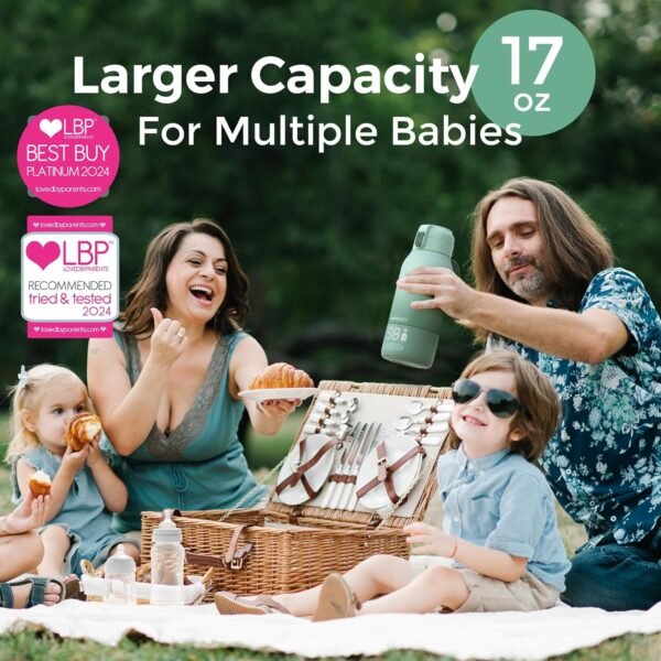 Momcozy Portable Milk Warmer for Travel – Dual Heating Modes for Breast Milk & Water, Portable Bottle Warmer with Fast Heating & Long Battery Life, 17 Ounces Large Capacity to Meet Your All-Day Needs - Image 7