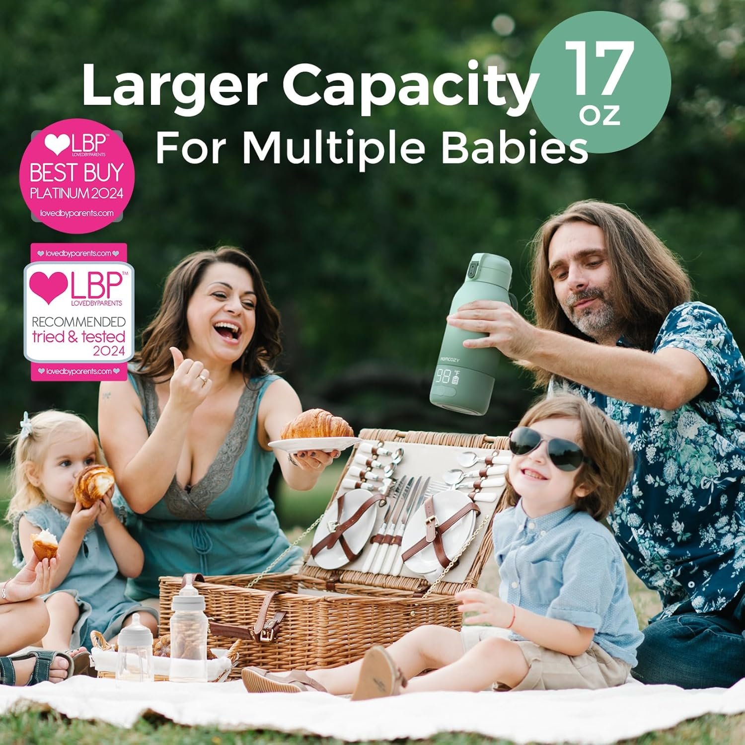 Momcozy Portable Milk Warmer for Travel – Dual Heating Modes for Breast Milk & Water, Portable Bottle Warmer with Fast Heating & Long Battery Life, 17 Ounces Large Capacity to Meet Your All-Day Needs - Image 7