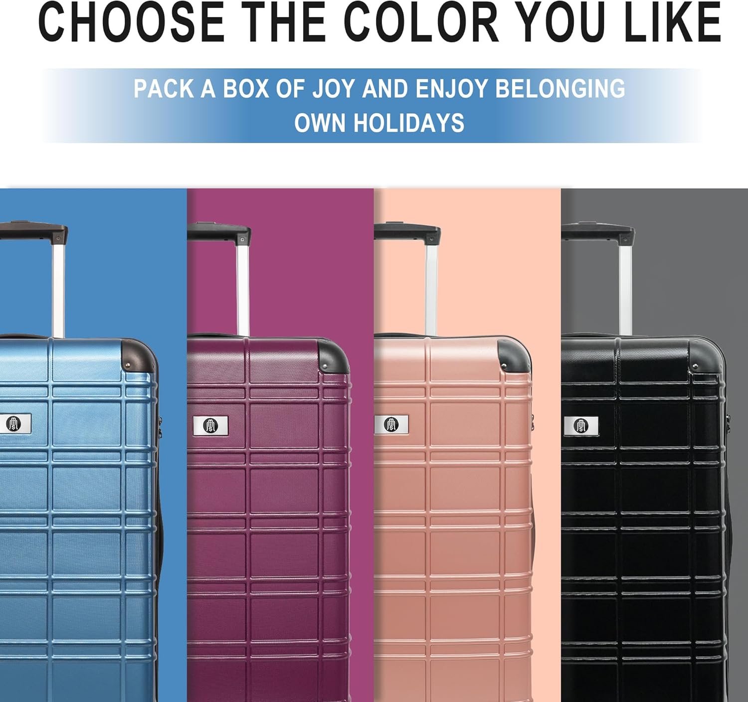 Luggage Sets 4 Piece, ABS PC Lightweight Suitcases with Wheels, Hardshell Luggage Sets Carry on Luggage Set with TSA Lock Blue (12in 20in 24in 28in) - Image 8