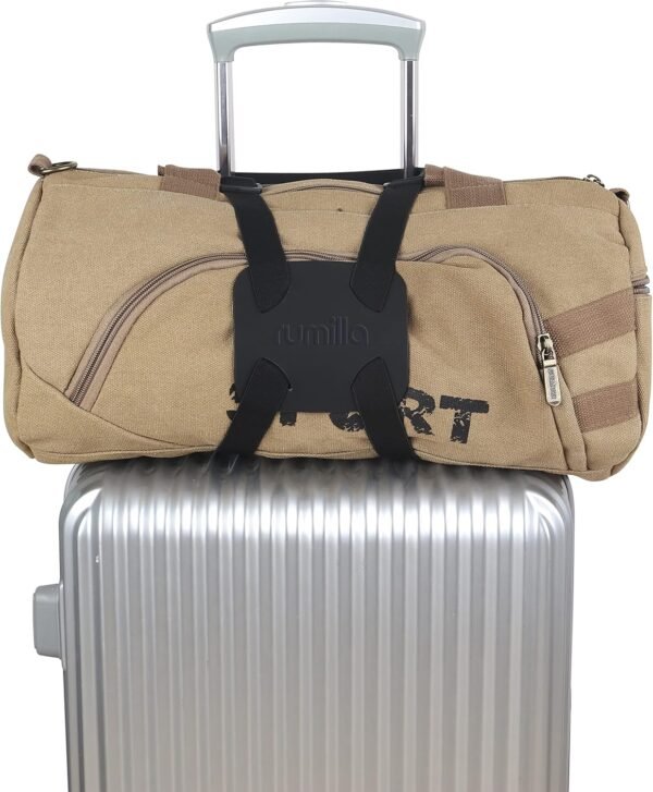 Luggage Straps Bag Bungee， Luggage Straps Suitcase Adjustable Belt，Add a Bag Easy to Travel Suitcase Elastic Strap Belt – (Black) - Image 3