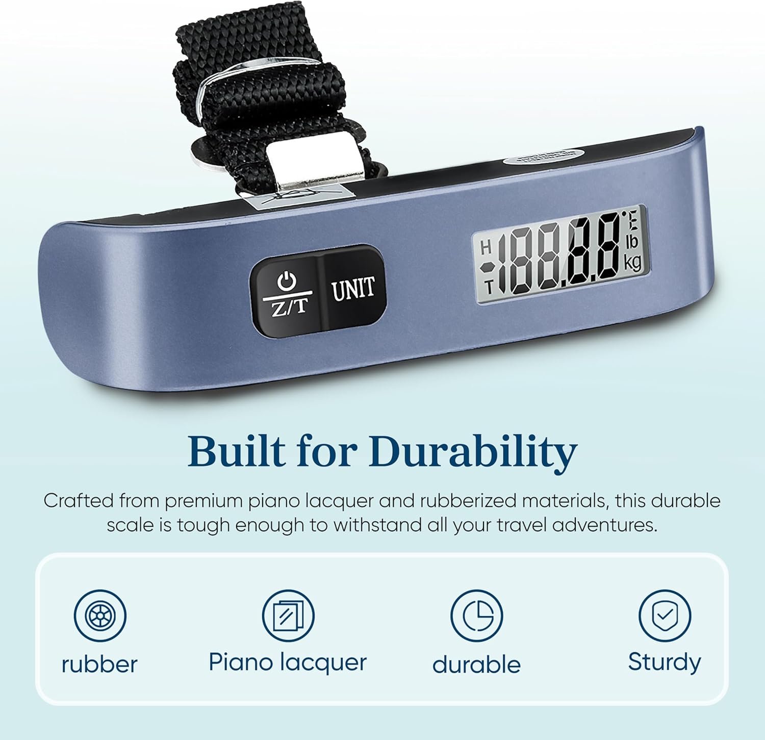 Etekcity Luggage Scale for Travel Essentials, Digital Suitcase Weight Scale with Hook, Travel Accessories for Portable Hanging Baggage, 110 Pounds, Battery Included - Image 4