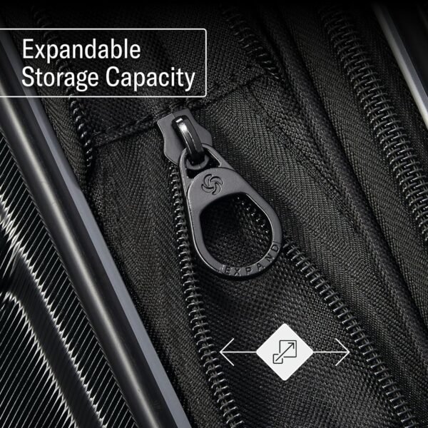 Samsonite Omni 2 Carry-On Hardside Luggage with 360° Spinner Wheels - Scratch Resistant Hardshell - TSA, Airline-Approved - Expandable Polycarbonate Shell for Lightweight Travel - Artic Silver - Image 5