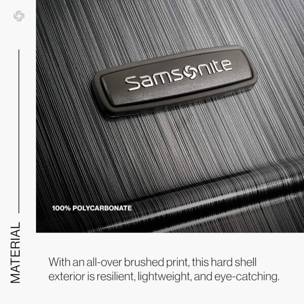 Samsonite Winfield 2 Hardside Expandable Luggage with Spinner Wheels, Brushed Anthracite, Checked-Medium 24-Inch - Image 5